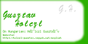 gusztav holczl business card